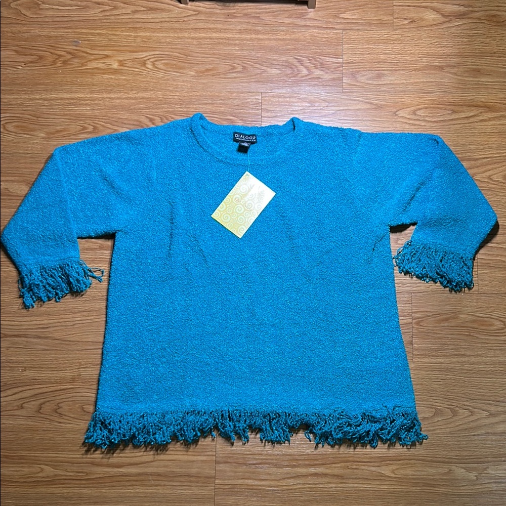 Dialogue Turquoise Crew Neck Sweater